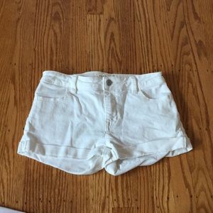 white jean shorts